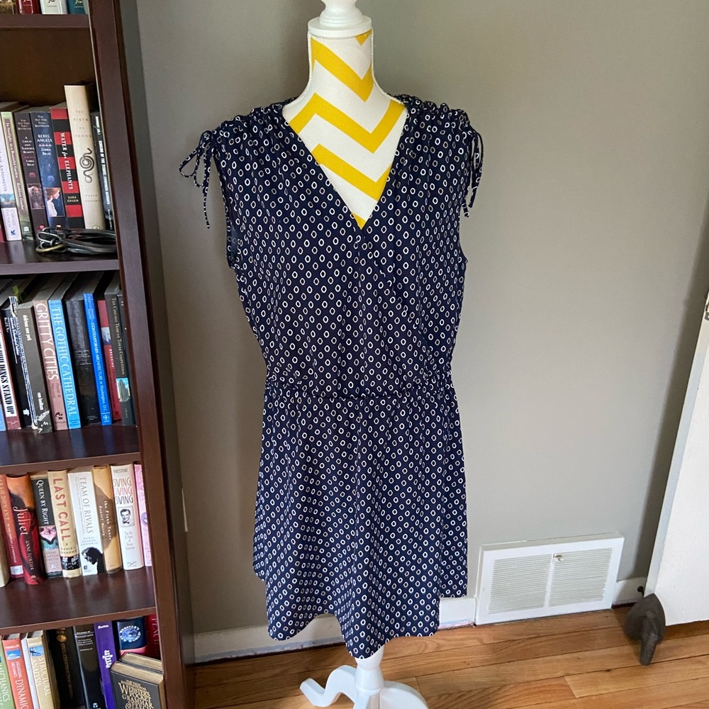 Banana Republic Navy Patterned Dress